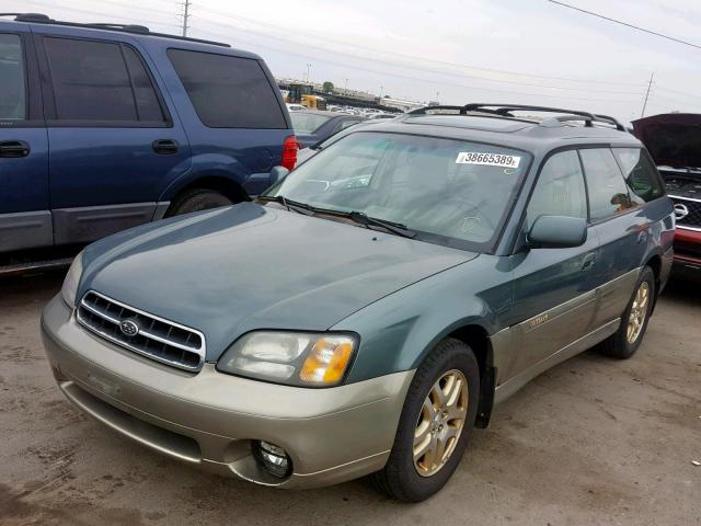 4S3BH686317610464 - 2001 SUBARU LEGACY OUT GREEN photo 2