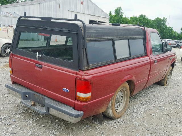 1FTCR10A6PUD67148 - 1993 FORD RANGER RED photo 4