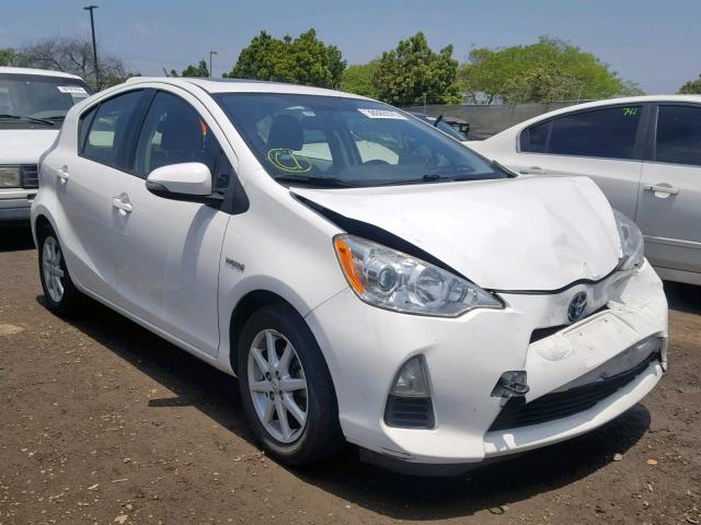 JTDKDTB3XD1033206 - 2013 TOYOTA PRIUS C WHITE photo 1