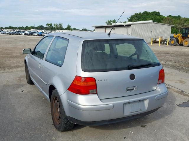 9BWBS61J514054150 - 2001 VOLKSWAGEN GOLF GL SILVER photo 3