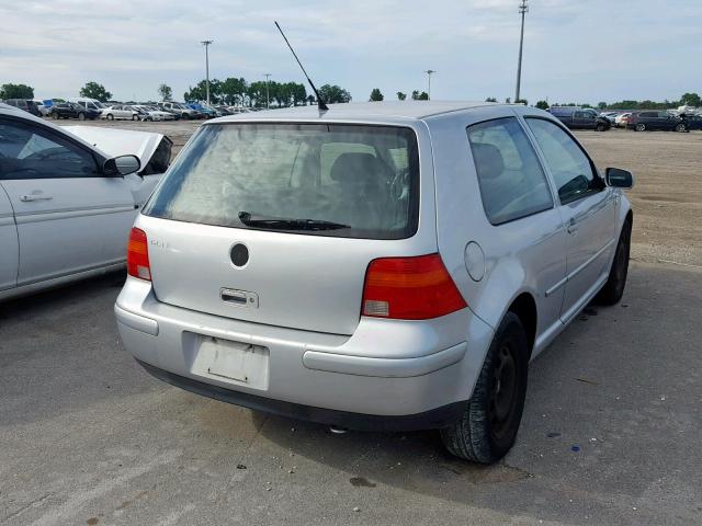 9BWBS61J514054150 - 2001 VOLKSWAGEN GOLF GL SILVER photo 4