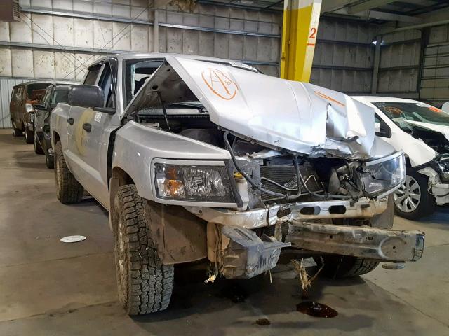 1D7RW3GKXBS649011 - 2011 DODGE DAKOTA SLT SILVER photo 1