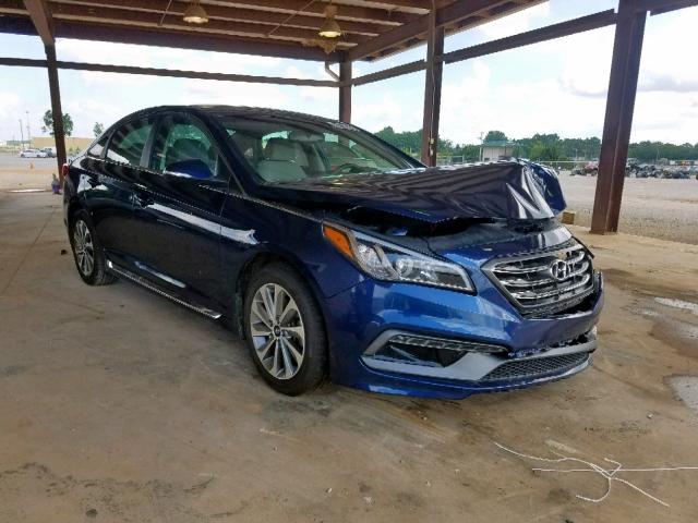 5NPE34AF0GH266574 - 2016 HYUNDAI SONATA SPO BLUE photo 1