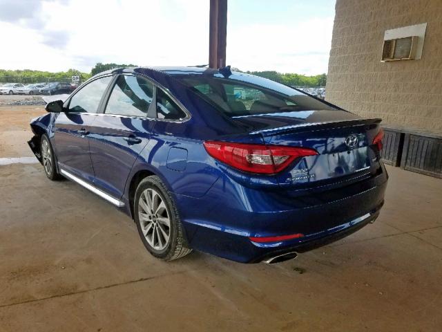 5NPE34AF0GH266574 - 2016 HYUNDAI SONATA SPO BLUE photo 3