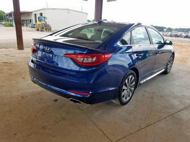 5NPE34AF0GH266574 - 2016 HYUNDAI SONATA SPO BLUE photo 4