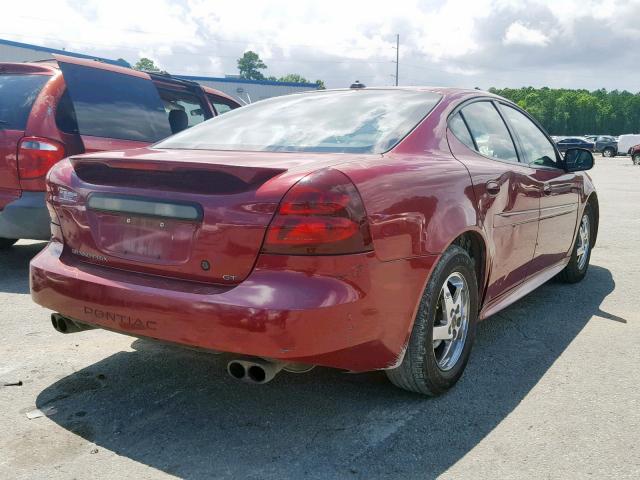 2G2WS522341108062 - 2004 PONTIAC GRAND PRIX MAROON photo 4