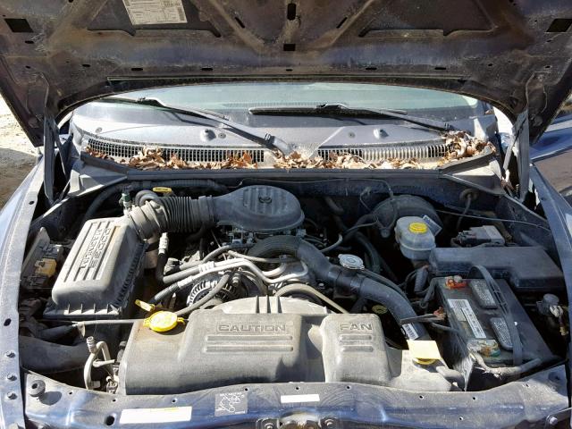 1B7HL38X52S535667 - 2002 DODGE DAKOTA QUA BLUE photo 7