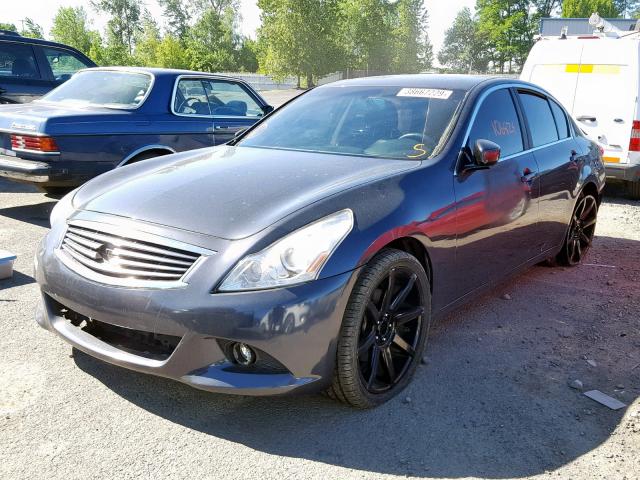 JN1CV6AP3DM719743 - 2013 INFINITI G37 BASE BLUE photo 2