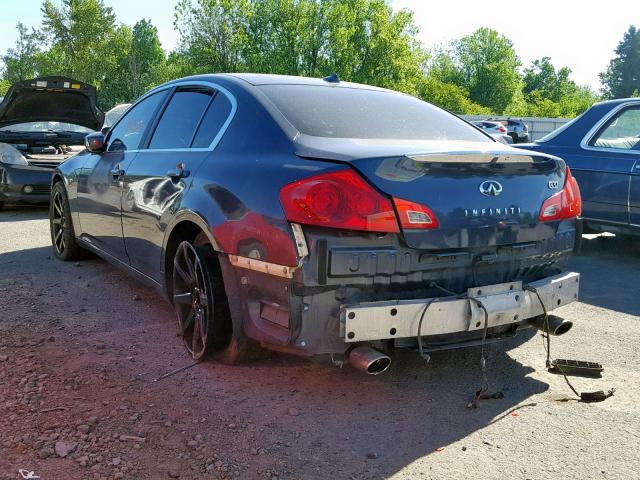 JN1CV6AP3DM719743 - 2013 INFINITI G37 BASE BLUE photo 3