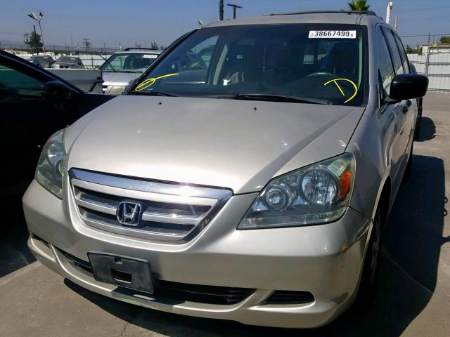 5FNRL38277B004449 - 2007 HONDA ODYSSEY LX SILVER photo 2