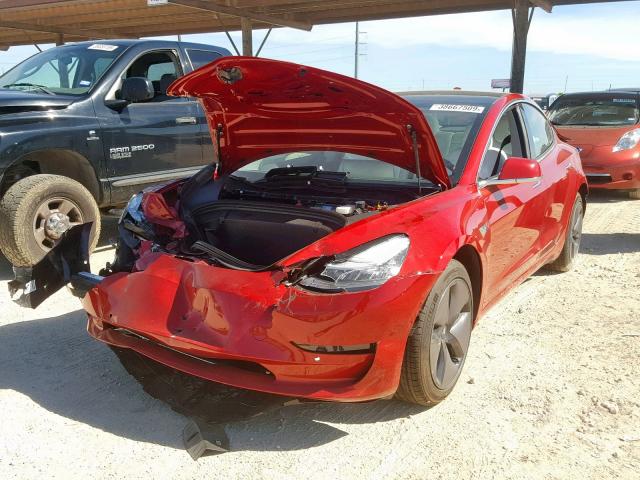 5YJ3E1EA0KF312295 - 2019 TESLA MODEL 3 RED photo 2