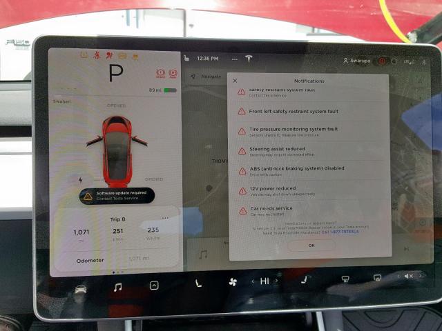 5YJ3E1EA0KF312295 - 2019 TESLA MODEL 3 RED photo 9