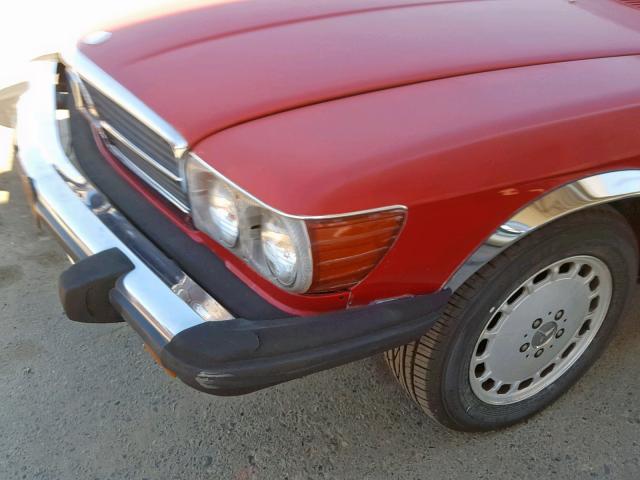 WDBBA45A3DB019603 - 1983 MERCEDES-BENZ 380 SL RED photo 9