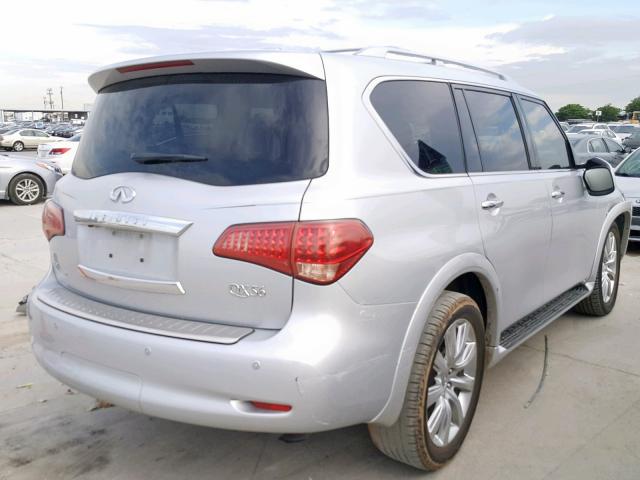 JN8AZ2NF2D9550471 - 2013 INFINITI QX56 SILVER photo 4