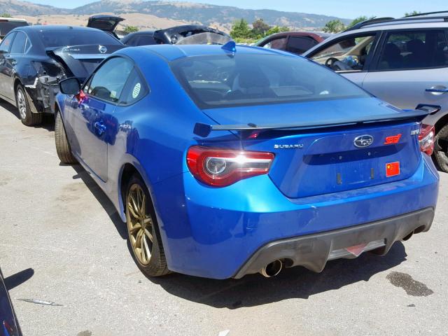 JF1ZCAC11J8602696 - 2018 SUBARU BRZ 2.0 LI BLUE photo 3