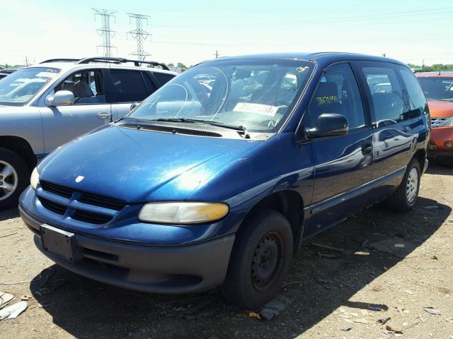 2B4FP25B9YR520563 - 2000 DODGE CARAVAN BLUE photo 2