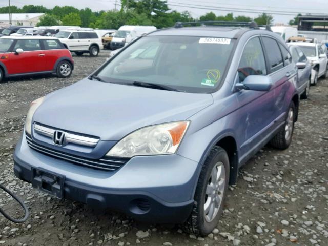 5J6RE48798L015764 - 2008 HONDA CR-V EXL BLUE photo 2