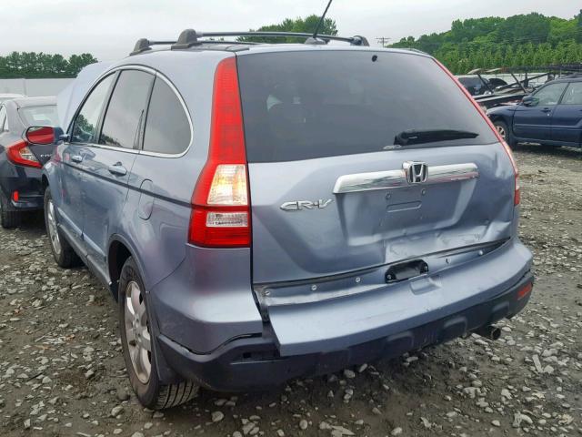 5J6RE48798L015764 - 2008 HONDA CR-V EXL BLUE photo 3