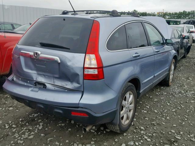 5J6RE48798L015764 - 2008 HONDA CR-V EXL BLUE photo 4