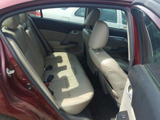 2HGFB2F90FH509775 - 2015 HONDA CIVIC EXL 栗色 照片 6