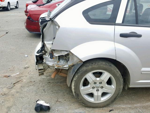 1B3HB48B17D320653 - 2007 DODGE CALIBER SX SILVER photo 9