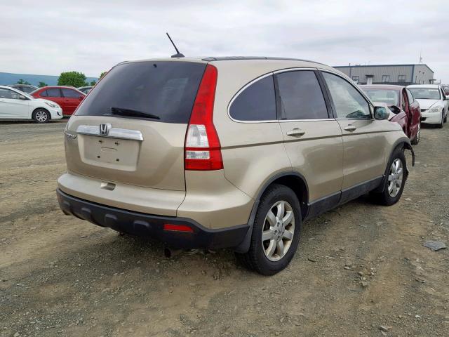 5J6RE48788L021376 - 2008 HONDA CR-V EXL GOLD photo 4