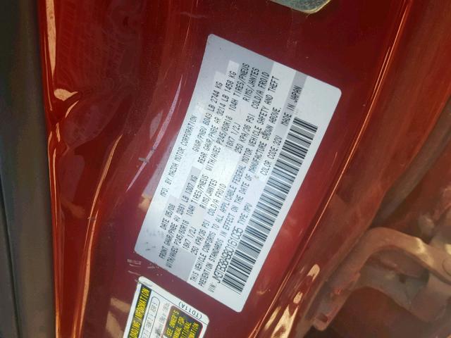 JM3TB38A980161035 - 2008 MAZDA CX-9 RED photo 10