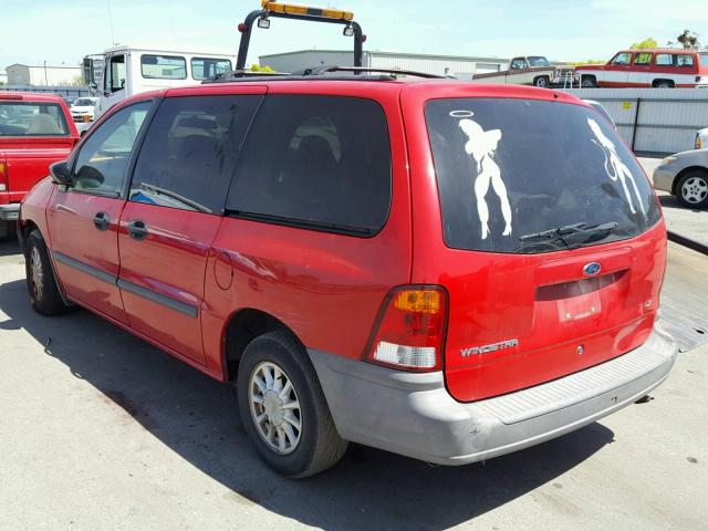 2FMZA51431BC25821 - 2001 FORD WINDSTAR L RED photo 3