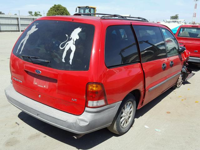 2FMZA51431BC25821 - 2001 FORD WINDSTAR L RED photo 4