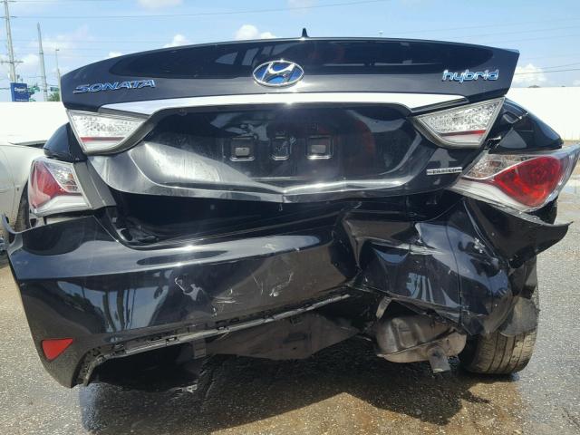 KMHEC4A43DA100336 - 2013 HYUNDAI SONATA HYB BLACK photo 9