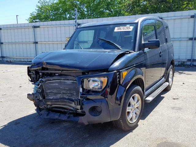 5J6YH28778L004155 - 2008 HONDA ELEMENT EX BLACK photo 2