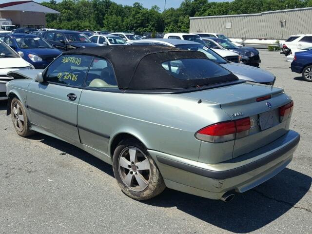 YS3DF78K027015129 - 2002 SAAB 9-3 SE GREEN photo 3