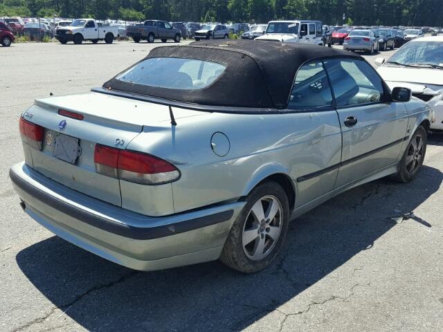 YS3DF78K027015129 - 2002 SAAB 9-3 SE GREEN photo 4