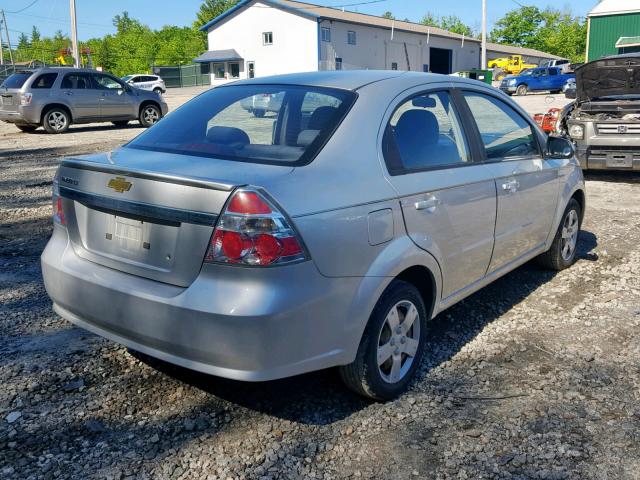 KL1TD5DE5BB194463 - 2011 CHEVROLET AVEO LS SILVER photo 4