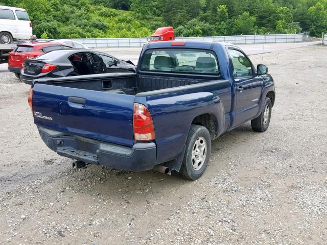 5TENX22N26Z171931 - 2006 TOYOTA TACOMA BLUE photo 4