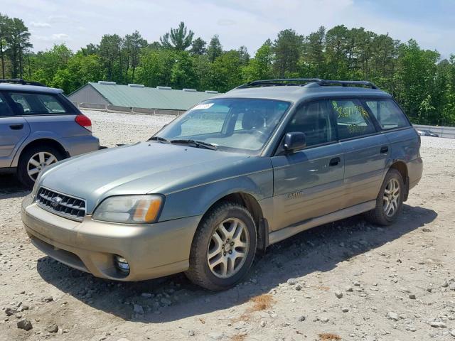 4S3BH675137610099 - 2003 SUBARU LEGACY OUT GREEN photo 2