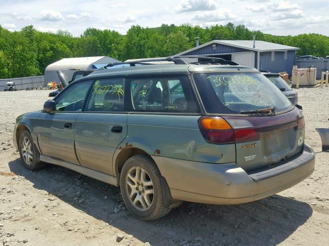 4S3BH675137610099 - 2003 SUBARU LEGACY OUT GREEN photo 3