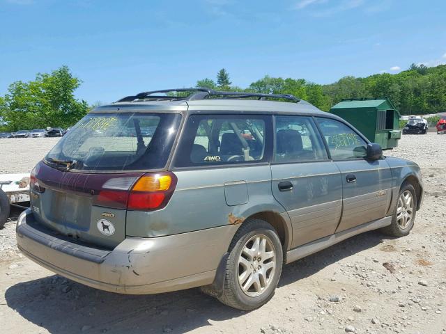 4S3BH675137610099 - 2003 SUBARU LEGACY OUT GREEN photo 4