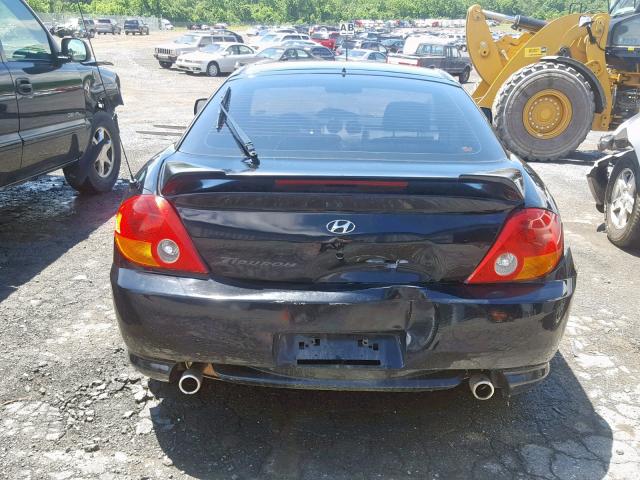 KMHHM65D43U102254 - 2003 HYUNDAI TIBURON BLACK photo 9