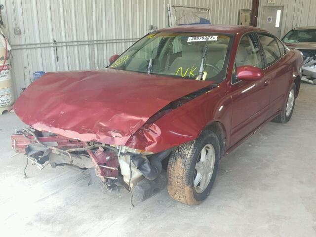 1G3NL52T31C152288 - 2001 OLDSMOBILE ALERO GL MAROON photo 2