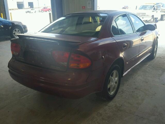 1G3NL52T31C152288 - 2001 OLDSMOBILE ALERO GL MAROON photo 4