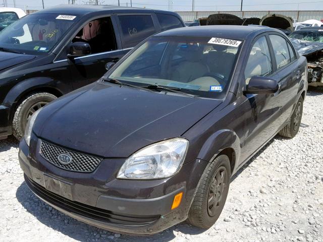 KNADE123966032853 - 2006 KIA RIO CHARCOAL photo 2