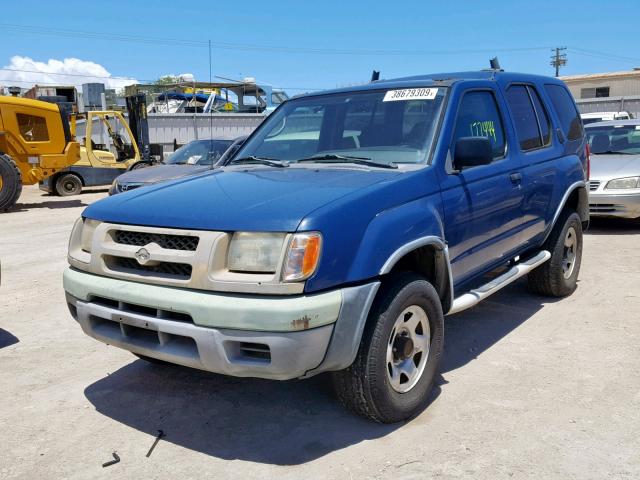 5N1ED28T81C537263 - 2001 NISSAN XTERRA XE BLUE photo 2