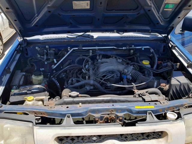 5N1ED28T81C537263 - 2001 NISSAN XTERRA XE BLUE photo 7