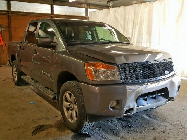 1N6AA0EC4EN500318 - 2014 NISSAN TITAN S BROWN photo 1