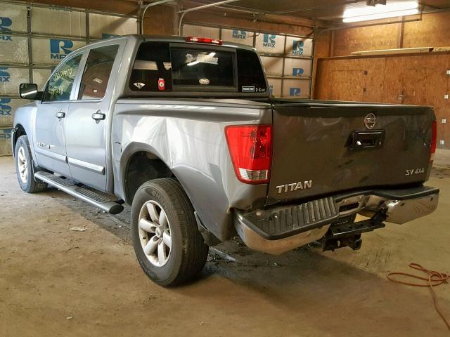 1N6AA0EC4EN500318 - 2014 NISSAN TITAN S BROWN photo 3