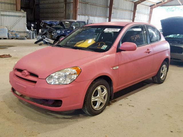 KMHCM3AC1AU159966 - 2010 HYUNDAI ACCENT BLU PINK photo 2