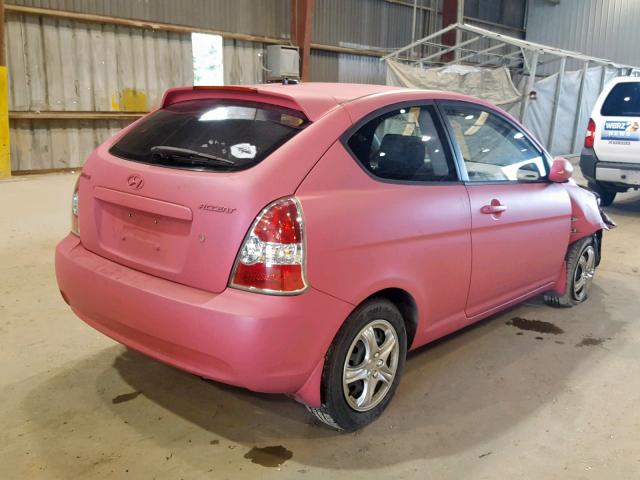 KMHCM3AC1AU159966 - 2010 HYUNDAI ACCENT BLU PINK photo 4