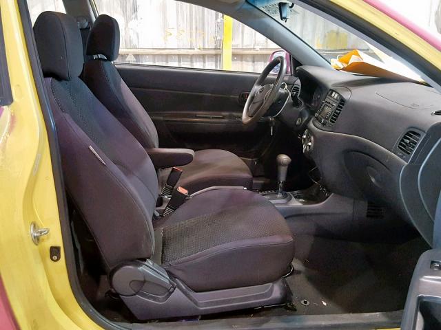 KMHCM3AC1AU159966 - 2010 HYUNDAI ACCENT BLU PINK photo 5