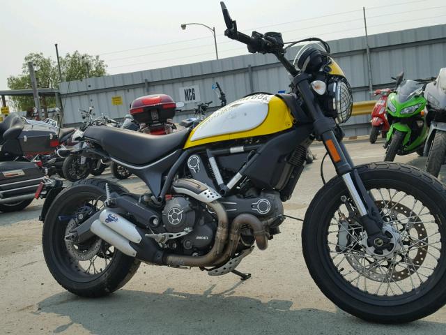 ML015ANM9GT005987 - 2016 DUCATI SCRAMBLER YELLOW photo 1